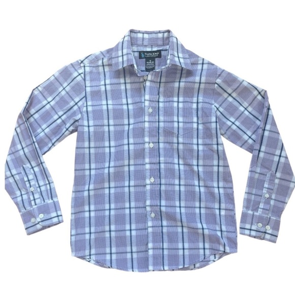 Young Kings by Steve Harvey Button Down Long Sleeve Shirt Size 10 - Picture 1 of 3